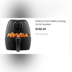 CHEFMAN Small Air Fryer Healthy Cooking, 3.6 Qt, Nonstick